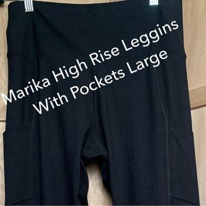 Marika Women's Jordan Tummy Control Ankle Leggings Black Size Large